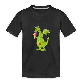 Grand Dragon pour les enfants - T-shirt bio Premium Enfant - noir - Devant
