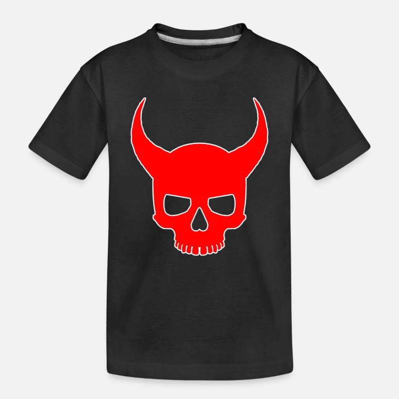 diable Crâne - T-shirt bio Premium Enfant - noir