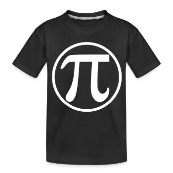 Pi - Kinder Premium Bio T-Shirt - Schwarz - Vorne