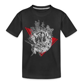 Planet der Fleischfressenden Pflanzen in Weiß - Kinder Premium Bio T-Shirt - Schwarz - Vorne