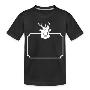 Cadre avec des cerfs Trophähe / cerf cadre de - T-shirt bio Premium Enfant - noir - Devant