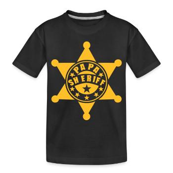 papa sheriff etoile 1 - T-shirt bio Premium Enfant - noir - Devant