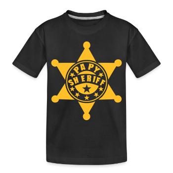 papy sheriff etoile 1 - T-shirt bio Premium Enfant - noir - Devant