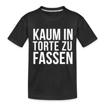 Torte Kuchen Gebäck Nachtisch Süßigkeiten Geschenk - Kinder Premium Bio T-Shirt - Schwarz - Vorne