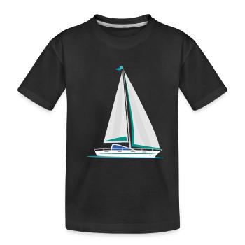 Sail - Kids' Premium Organic T-Shirt - black - Front