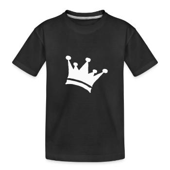 Gift children crown krona crown Boss King King - Kids' Premium Organic T-Shirt - black - Front
