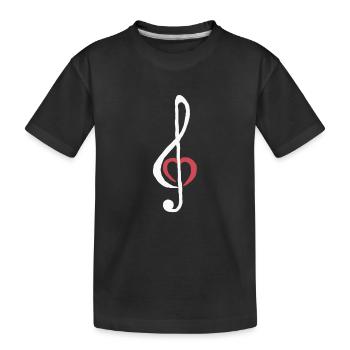 Musik Geschenk Instrument Musikliebe Lied music - Kinder Premium Bio T-Shirt - Schwarz - Vorne