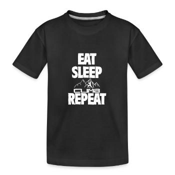Escalade rocher cadeau de randonnée disant montée - T-shirt bio Premium Enfant - noir - Devant