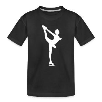 Patins de patinage de vitesse Patinage artistique - T-shirt bio Premium Enfant - noir - Devant