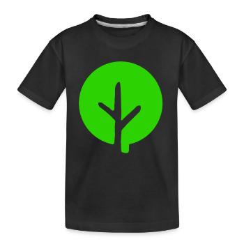 Plant green organic gardener eco leaf nature garden - Kids' Premium Organic T-Shirt - black - Front