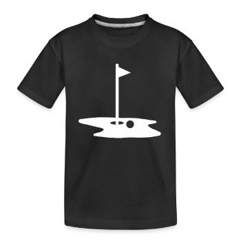 Golfschläger Golfball Golfer Golfspieler Golf - Kinder Premium Bio T-Shirt - Schwarz - Vorne