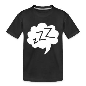 Sleeping tired sleepy lazy sleep gift night - Kids' Premium Organic T-Shirt - black - Front