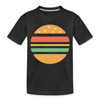 Cheeseburger Sunset - Kinder Premium Bio T-Shirt - Schwarz - Vorne