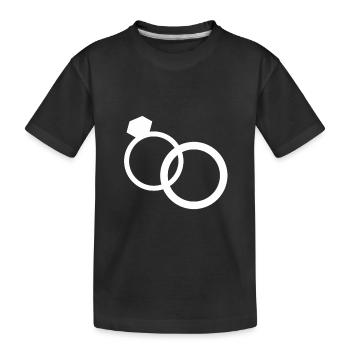 Wedding rings marriage rings wedding marriage ring marry - Kids' Premium Organic T-Shirt - black - Front