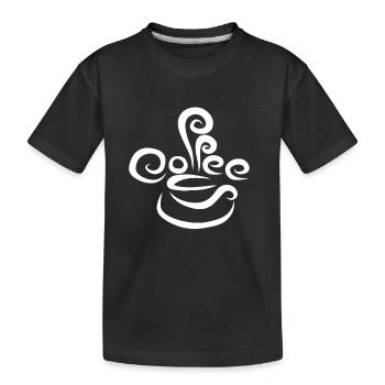 Café café cadeau café tasse de café - T-shirt bio Premium Enfant - noir - Devant