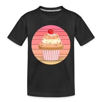 Muffin at sunset - Kids' Premium Organic T-Shirt - black - Front