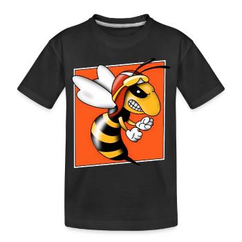 Hornet halftone abeille guêpe Pop Art Comic Style - T-shirt bio Premium Enfant - noir - Devant
