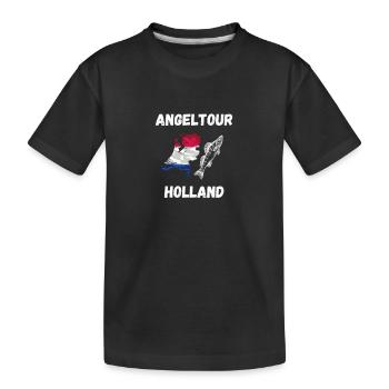 Angel Holland Fisch - Kinder Premium Bio T-Shirt - Schwarz - Vorne
