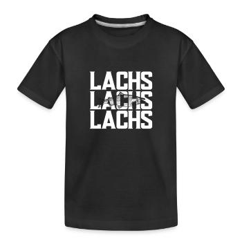 Lachs Angeln Fisch - Kinder Premium Bio T-Shirt - Schwarz - Vorne