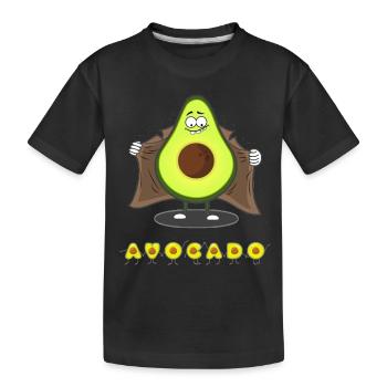 Avocado - Kinder Premium Bio T-Shirt - Schwarz - Vorne