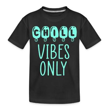 vibrations chill - T-shirt bio Premium Enfant - noir - Devant