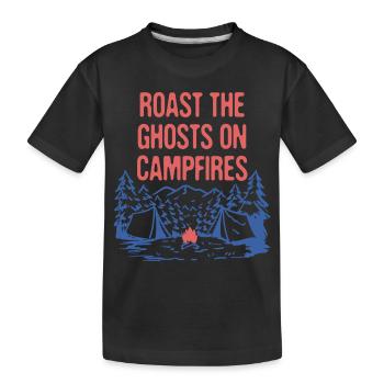 Rôtir les fantômes sur les feux de camp Halloween Camping - T-shirt bio Premium Enfant - noir - Devant