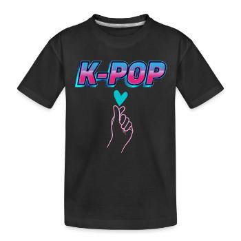 k-pop ou korean pop - T-shirt bio Premium Enfant - noir - Devant