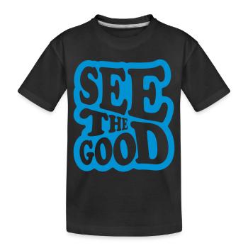 voir la bonne citation - T-shirt bio Premium Enfant - noir - Devant