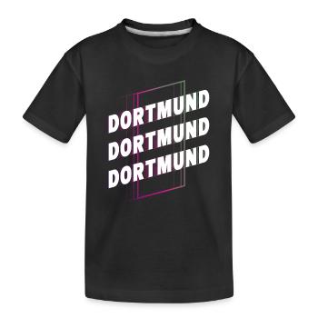 Dortmund Germany City Font Skyline Home - Kids' Premium Organic T-Shirt - black - Front