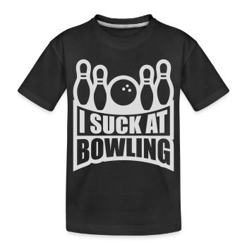 I suck at bowling - Kinder Premium Bio T-Shirt - Schwarz - Vorne