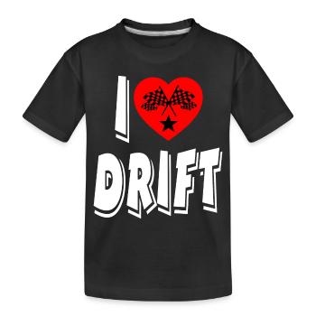 Auto - Kinder Premium Bio T-Shirt - Schwarz - Vorne