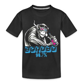 Lustiges Affe Schimpanse DNA - Kinder Premium Bio T-Shirt - Schwarz - Vorne