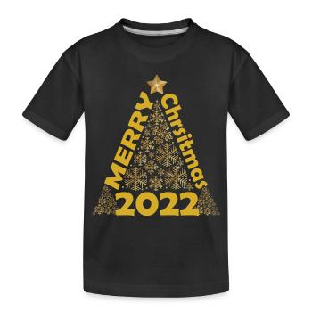 Merry Christmas 2022 - Kinder Premium Bio T-Shirt - Schwarz - Vorne