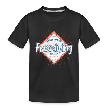 Freediving Freediving Freediving Diving - Kids' Premium Organic T-Shirt - black - Front