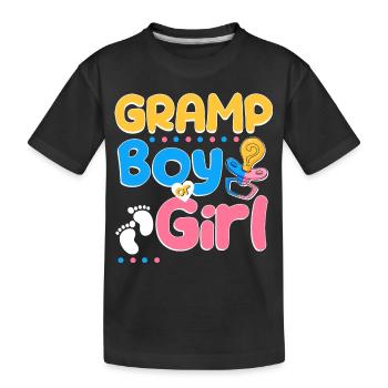 Gramp rose ou bleu t’aime le meilleur grand-père de tous les temps - T-shirt bio Premium Enfant - noir - Devant