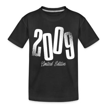 2009 Year of birth Year born - Kids' Premium Organic T-Shirt - black - Front