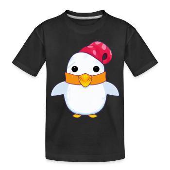 Penguin Cartoon Cute Pengu Animal Funny Comic 3 - Kids' Premium Organic T-Shirt - black - Front