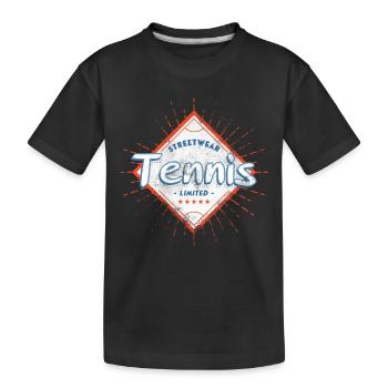 Tennis Vintage Retro Tennis Player Player Sport - Kids' Premium Organic T-Shirt - black - Front