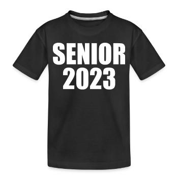 Senior 2023 - Kinder Premium Bio T-Shirt - Schwarz - Vorne