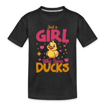 Propriétaire de canard Canard Mère Canard Amoureux Canard - T-shirt bio Premium Enfant - noir - Devant
