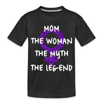 Mother Woman - Myth - Legend - Kids' Premium Organic T-Shirt - black - Front