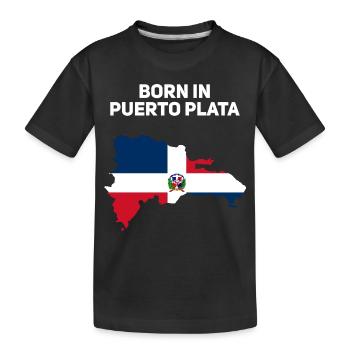 Dominikanische Republik - Kinder Premium Bio T-Shirt - Schwarz - Vorne