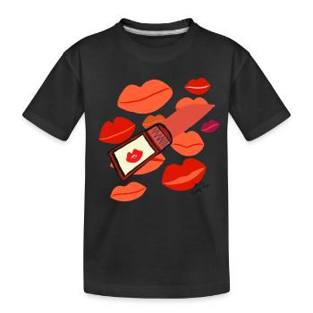 LIPPENSTIFT v2.00 - Kinder Premium Bio T-Shirt - Schwarz - Vorne