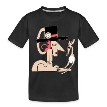 Unreal Miss Kang - Kids' Premium Organic T-Shirt - black - Front