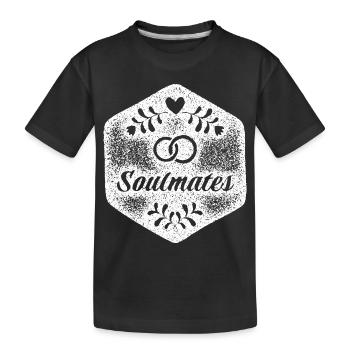 Soulmate's Friends Partner - Kids' Premium Organic T-Shirt - black - Front