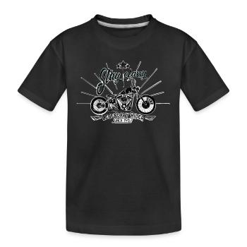 Vintage Motorcycle - Classy - Rider - Old School - Kids' Premium Organic T-Shirt - black - Front