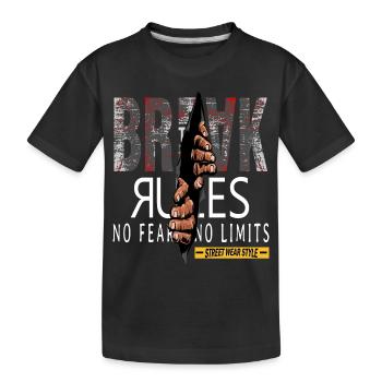Break Rules - Regeln Brechen - Kinder Premium Bio T-Shirt - Schwarz - Vorne