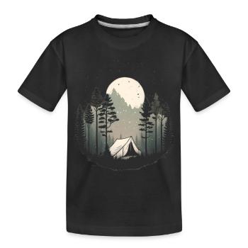 Tente dans la Walt pour campeurs et routards - T-shirt bio Premium Enfant - noir - Devant