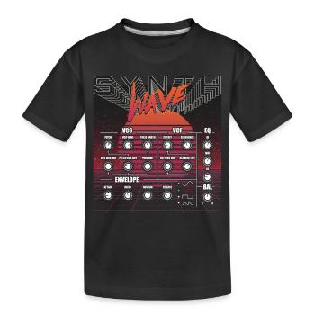 Synthétiseur Studio d’enregistrement Synthèse de forme d’onde Electro Mu - T-shirt bio Premium Enfant - noir - Devant