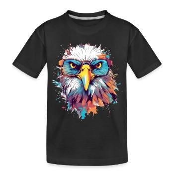 Basilikum der Adler - Kinder Premium Bio T-Shirt - Schwarz - Vorne